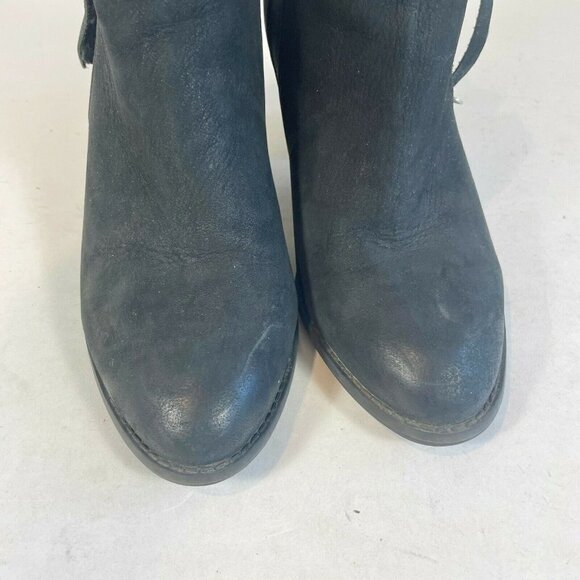 Vionic Womens Upright Sterling Ankle Boots Heels Black Sz 8 Leather Tasseled Zip - Picture 7 of 10